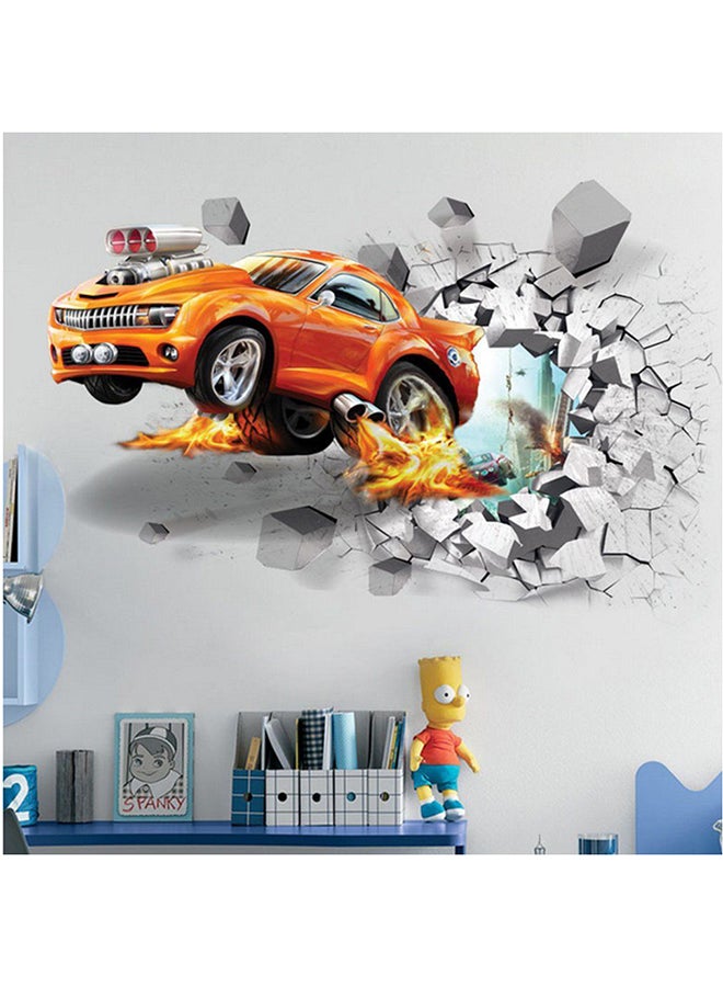 OUTAD Car Pattern 3D Wall Sticker Orange/Black/White - Image 4