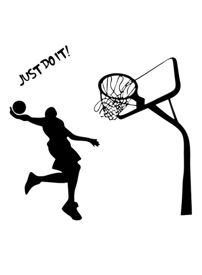 OUTAD Basketball Dunking Wall Sticker Black - Image 1