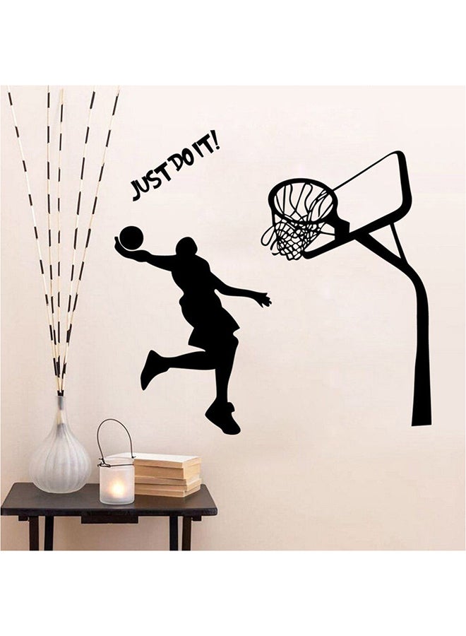 OUTAD Basketball Dunking Wall Sticker Black - Image 3