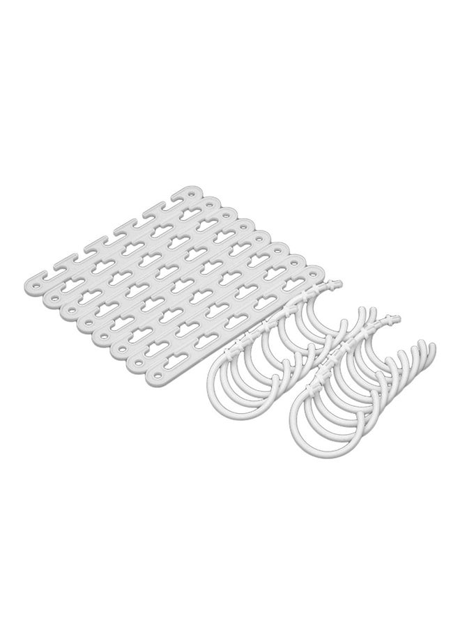 8-Piece Space Saving Magic Hanger Hook Set White - Image 1