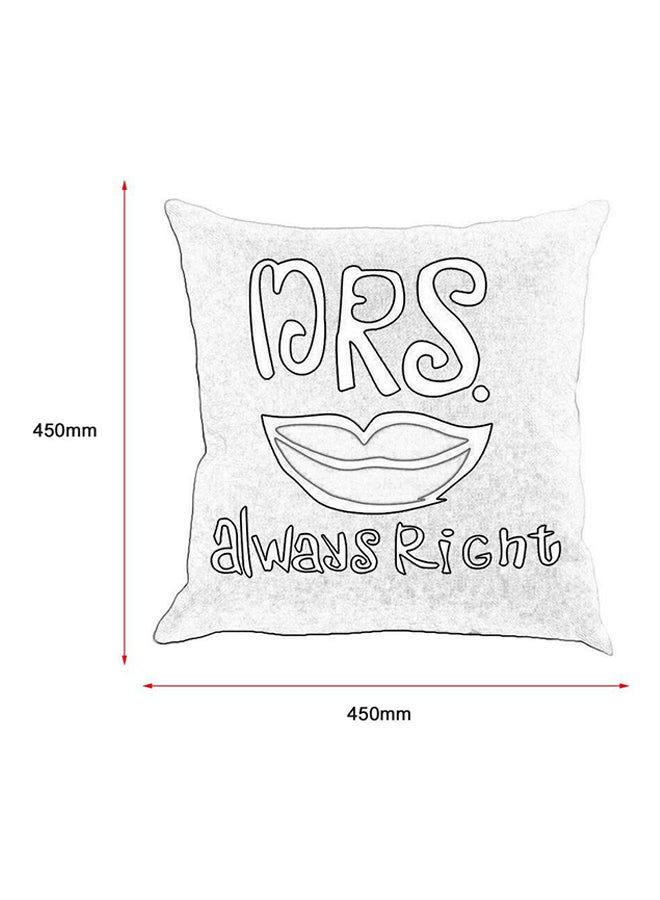 OUTAD Printed Cushion Cover Black/White/Red - Image 2