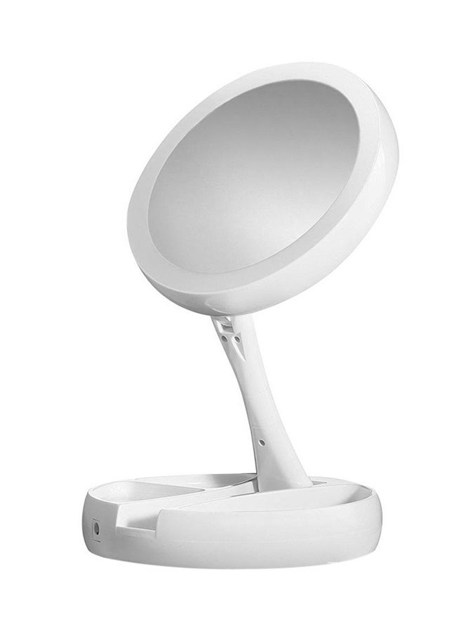 Generic LED Foldaway Double Sided Mirror Vanity White  - Image 1