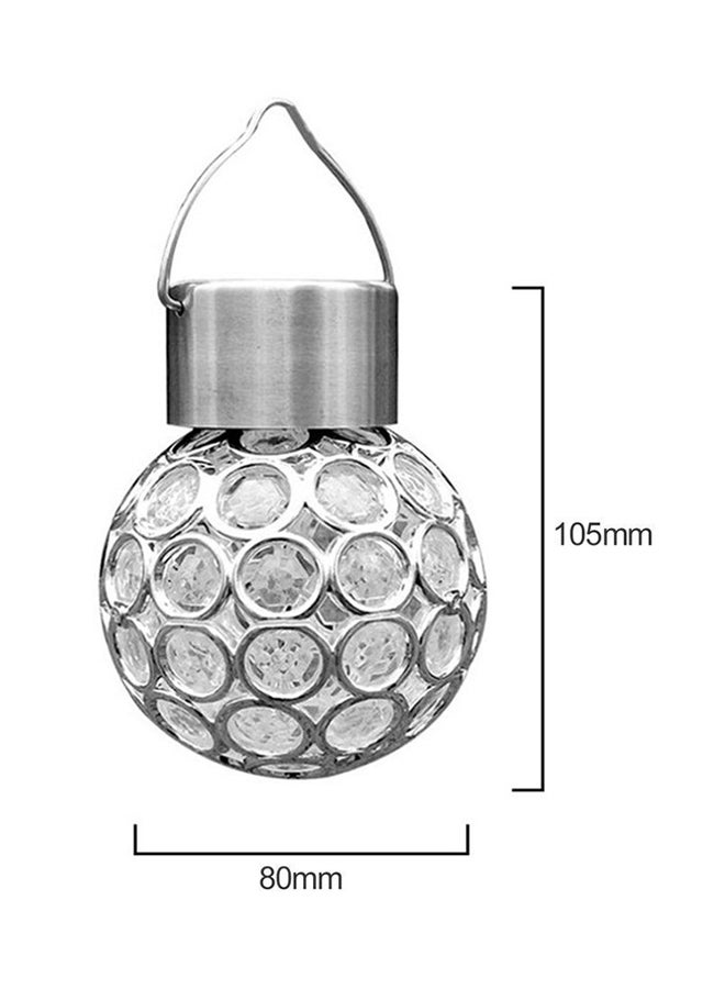 OUTAD Mini LED Colour Change Ball Solar Hanging Light Silver - Image 4