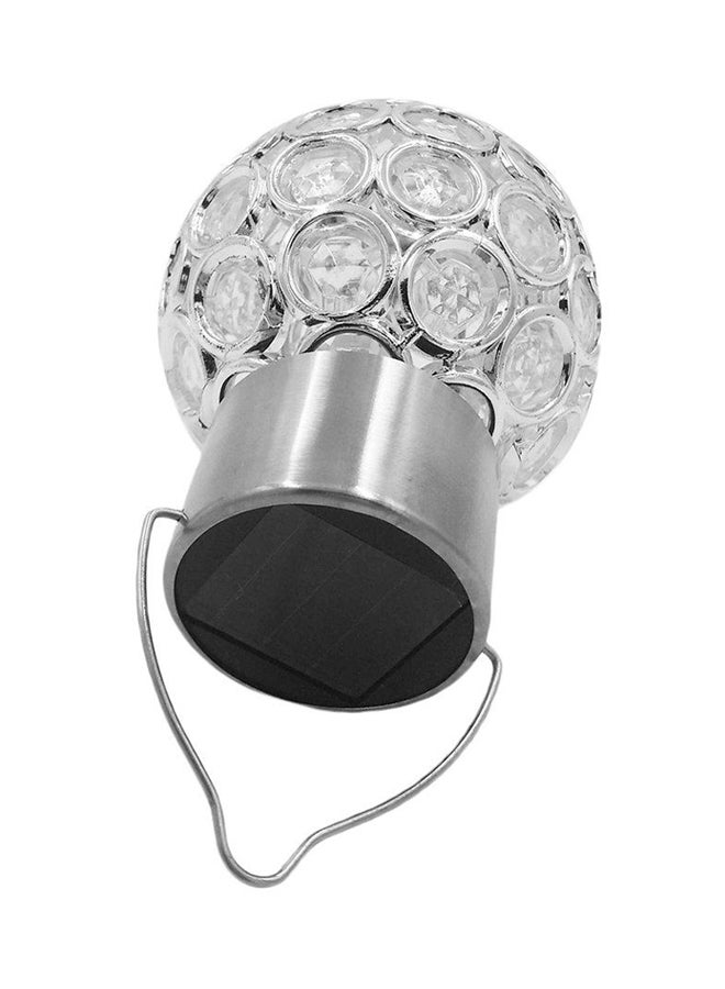 OUTAD Mini LED Colour Change Ball Solar Hanging Light Silver - Image 3