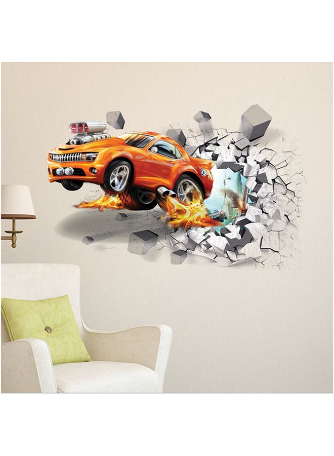 OUTAD Car Pattern 3D Wall Sticker Orange/Black/White - Image 3