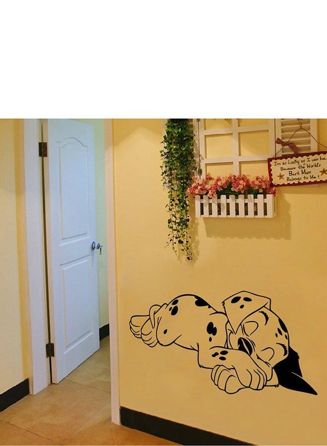 OUTAD Kawaii Cute Sleeping Dog Wall Sticker Black/White - Image 4