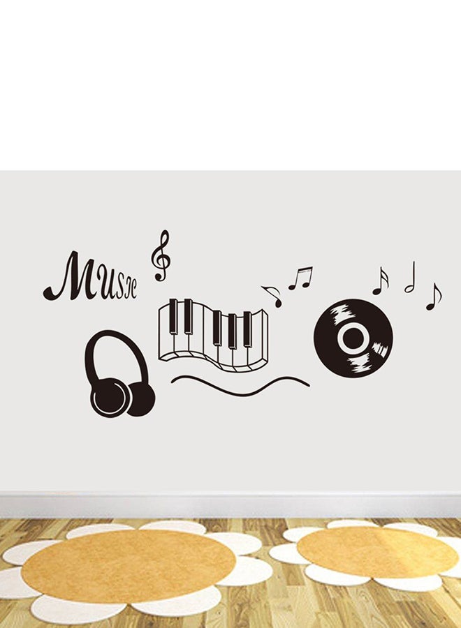 OUTAD Music Note Wall Sticker Black - Image 2