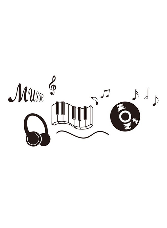 OUTAD Music Note Wall Sticker Black - Image 1