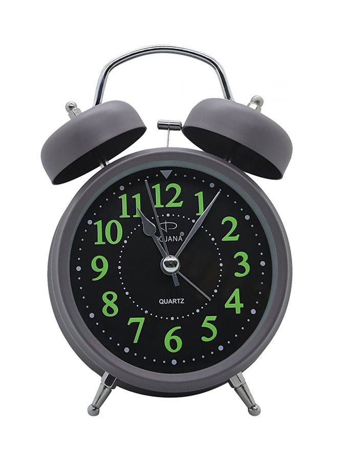 دوجانا ساعة مكتب بعقارب بتصميم دائري رمادي/أسود - Image 1