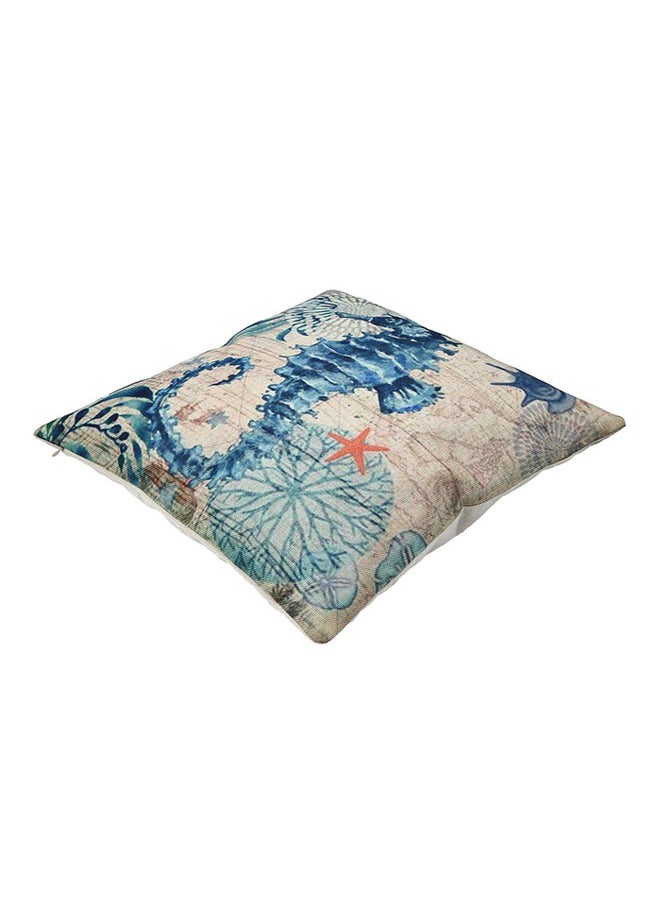 OUTAD Ocean Style Cushion Cover Blue/Beige - Image 3