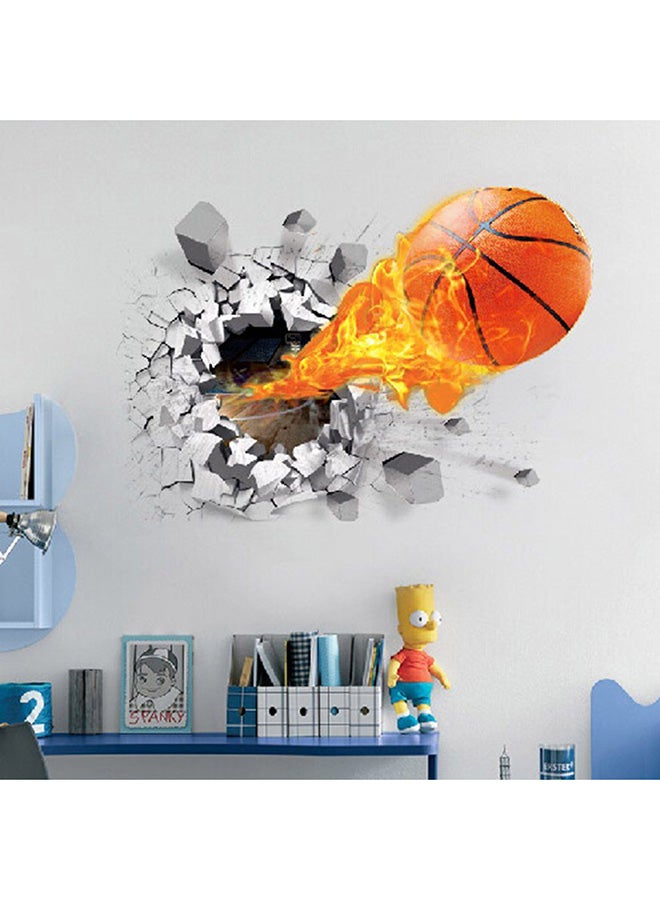 OUTAD Basketball 3D Wall Sticker Orange/White  - Image 5