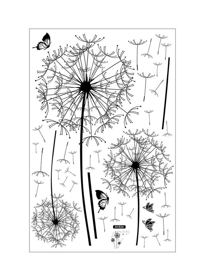 OUTAD Dandelion Romantic Wall Sticker PVC Stickers Black - Image 1