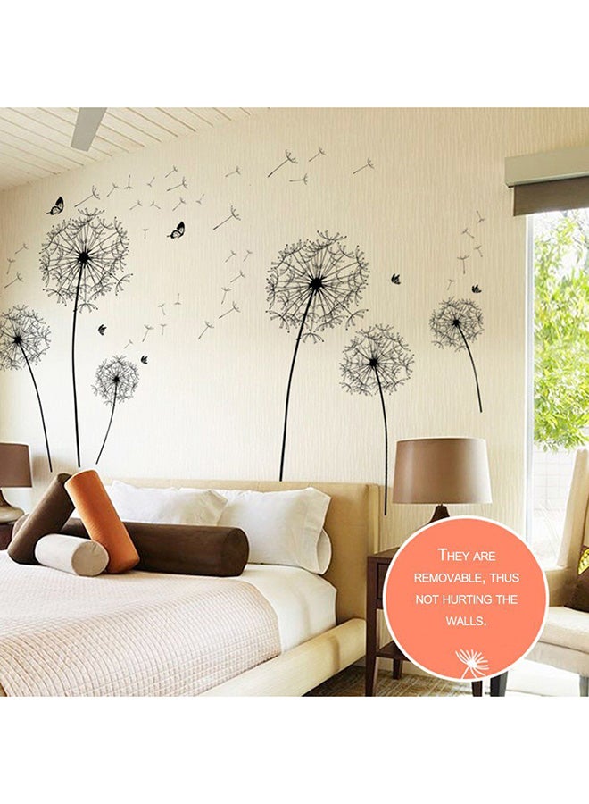OUTAD Dandelion Romantic Wall Sticker PVC Stickers Black - Image 3