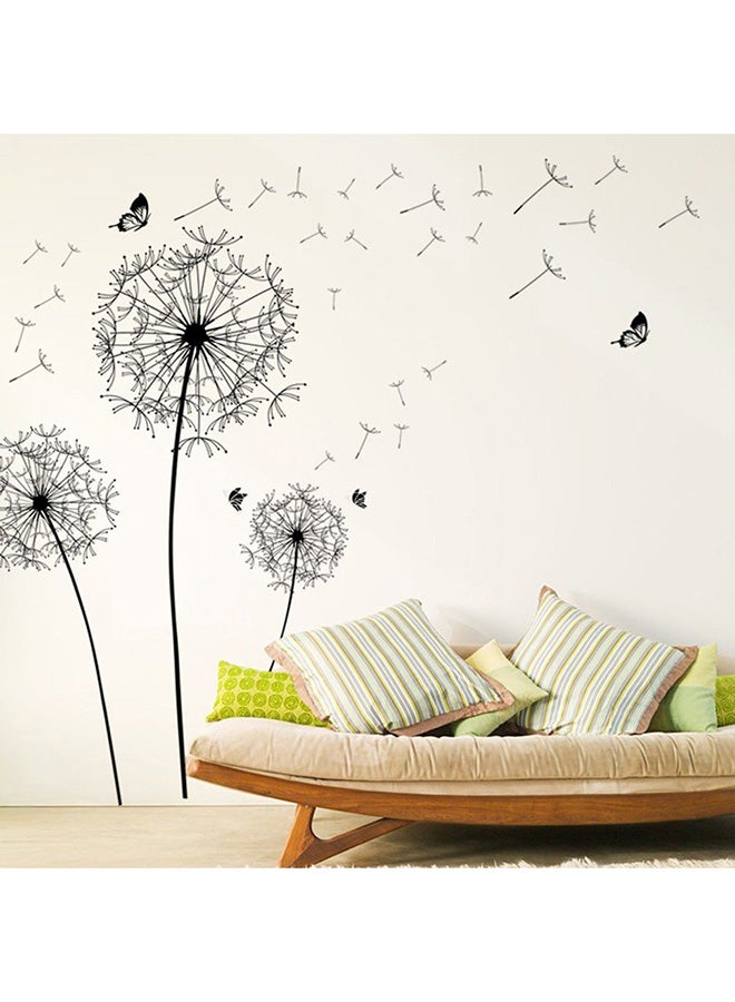 OUTAD Dandelion Romantic Wall Sticker PVC Stickers Black - Image 2