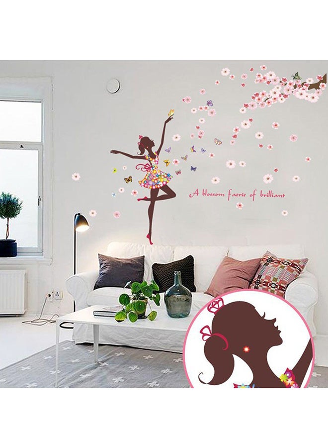 OUTAD Romantic Style Flower Fairy Girls Pattern Sticker Wallpaper Multicolour - Image 5