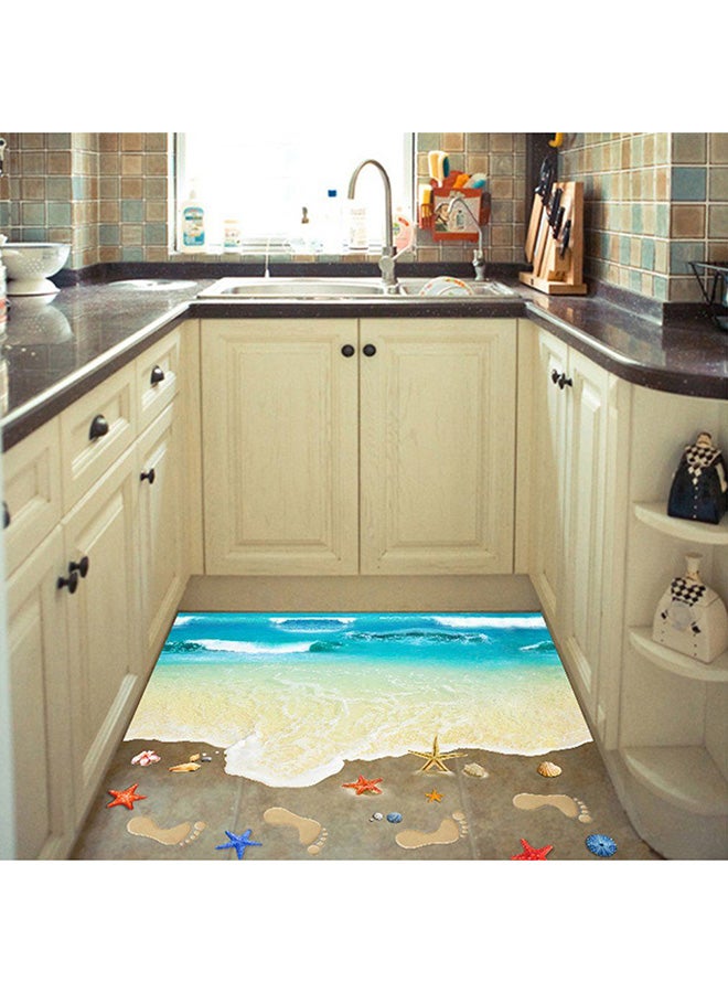 OUTAD Beautiful Beach 3D Wallpaper Wall Sticker Multicolour 88x82cm - Image 2