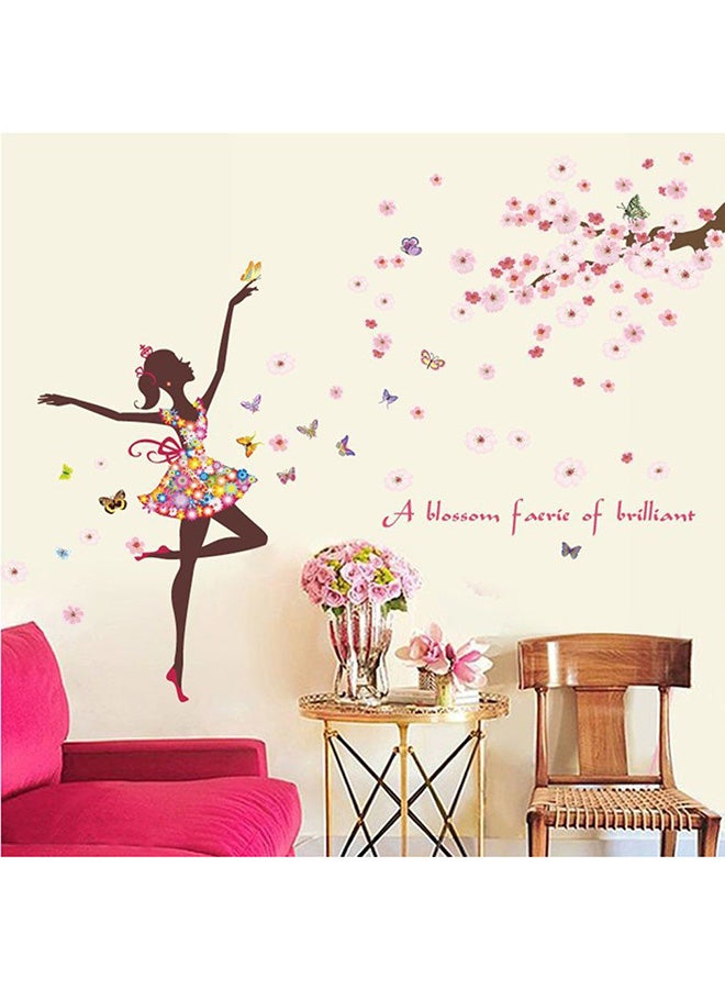 OUTAD Romantic Style Flower Fairy Girls Pattern Sticker Wallpaper Multicolour - Image 2