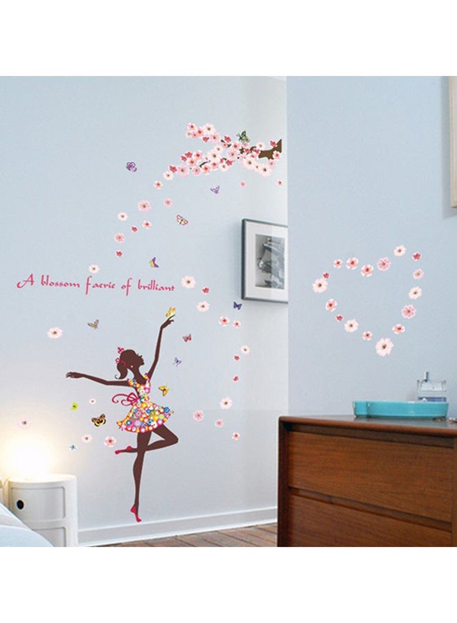 OUTAD Romantic Style Flower Fairy Girls Pattern Sticker Wallpaper Multicolour - Image 4