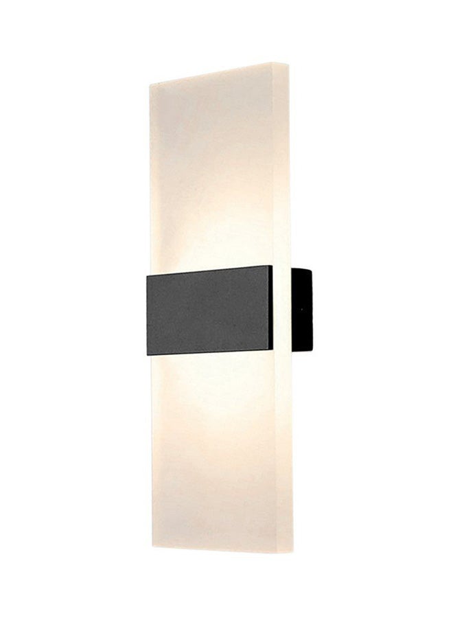 OUTAD Rectangular Shape LED Wall Lamp Pure White/Black - Image 1