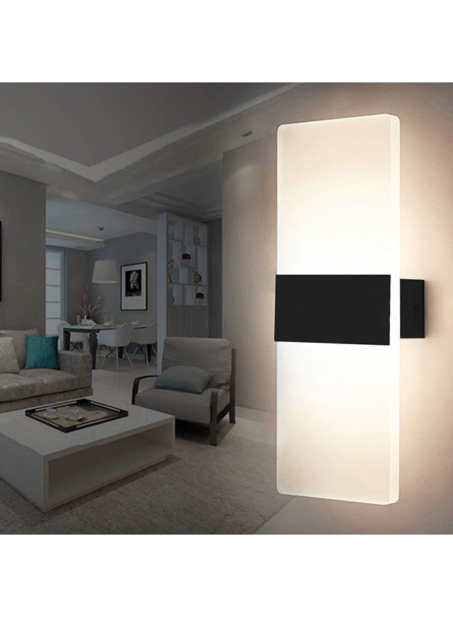 OUTAD Rectangular Shape LED Wall Lamp Pure White/Black - Image 3