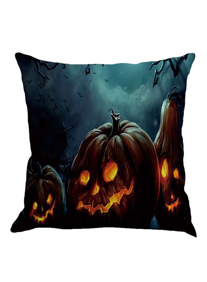 OUTAD Halloween Pumpkin Printed Cushion Cover Blue - Image 1