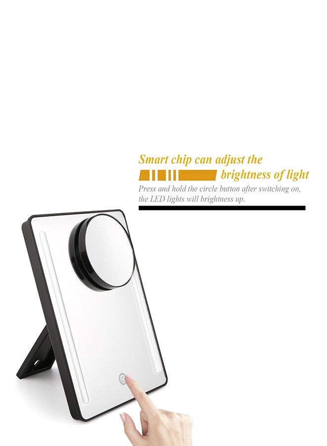 OUTAD Magnifier Cosmetic Mirror Lamp Black 225x60x165mm - Image 2