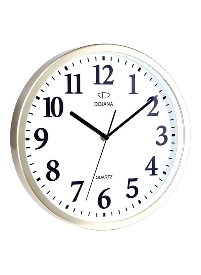 Dojana Round Analog Wall Clock Gold/White 