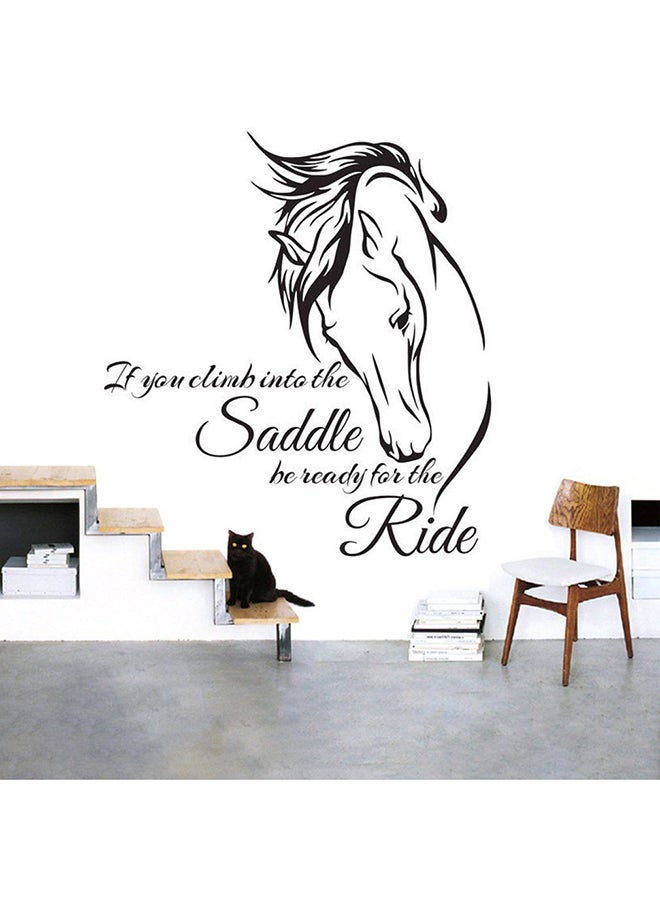 OUTAD 3D Horse Head Wall Sticker Black - Image 4