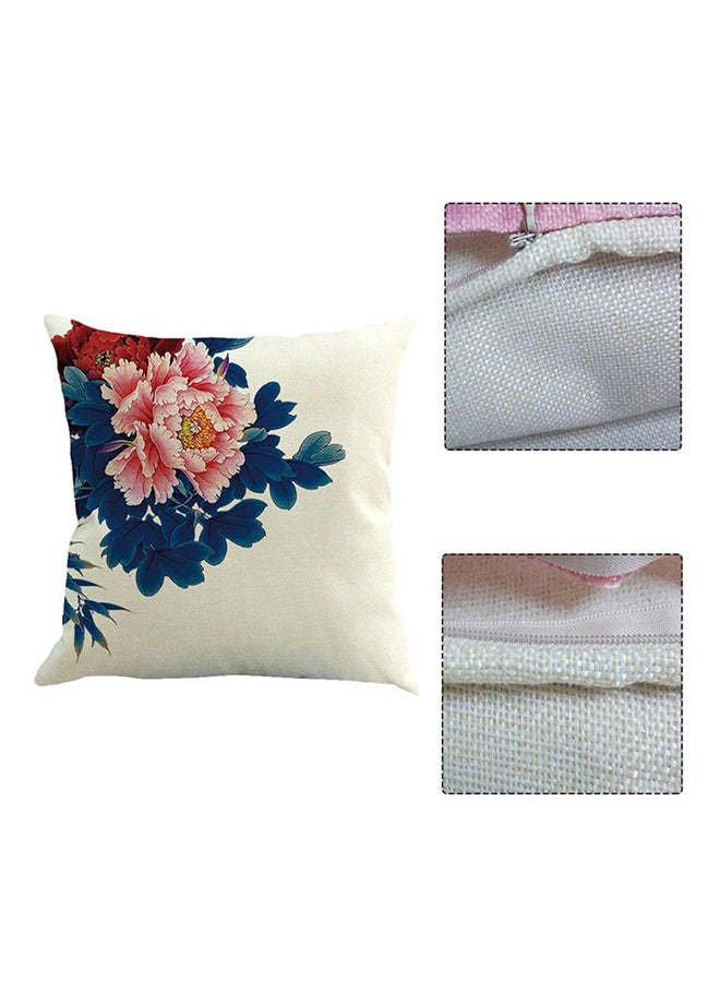 OUTAD Nordic Style Flower Vintage Pillow Case Beige/Pink/Blue - Image 3
