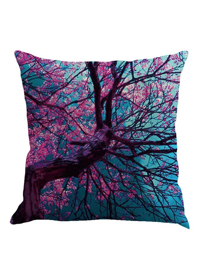 OUTAD Nordic Style Flower Vintage Pillow Case Blue/Purple - Image 1