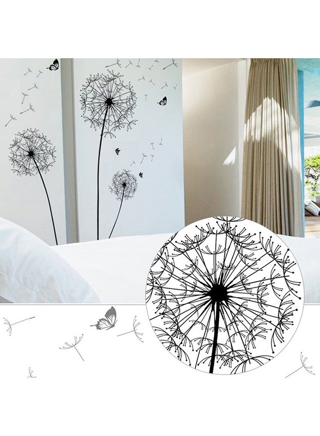 OUTAD Dandelion Romantic Wall Sticker PVC Stickers Black - Image 4