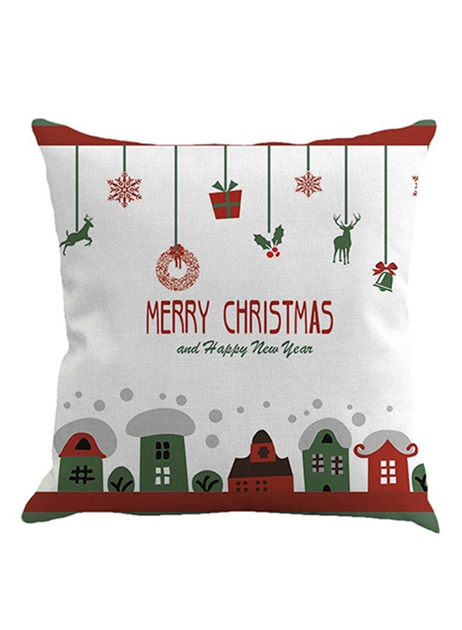 OUTAD Retro Sofa Decoration Cushion Cover White/Red/Green 450x2x450mm - Image 1