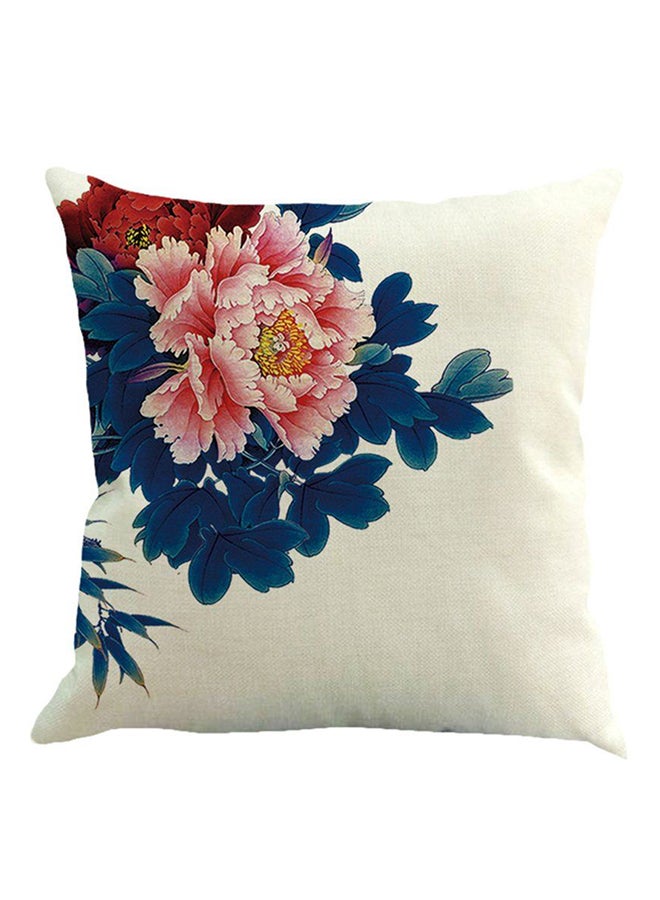 OUTAD Nordic Style Flower Vintage Pillow Case Beige/Pink/Blue - Image 1