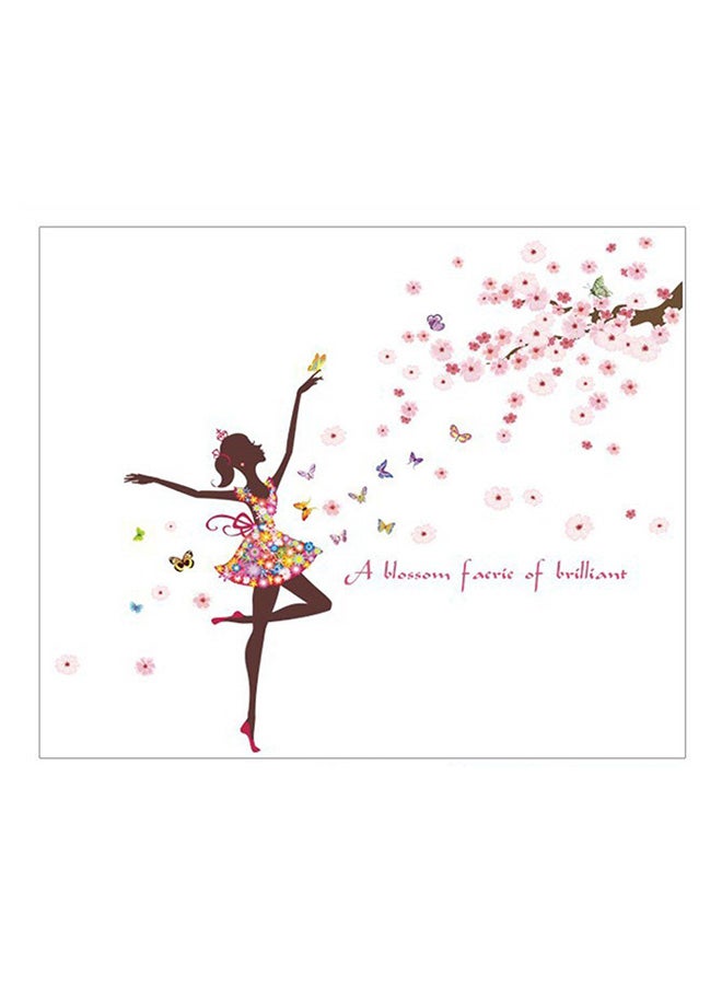 OUTAD Romantic Style Flower Fairy Girls Pattern Sticker Wallpaper Multicolour - Image 1