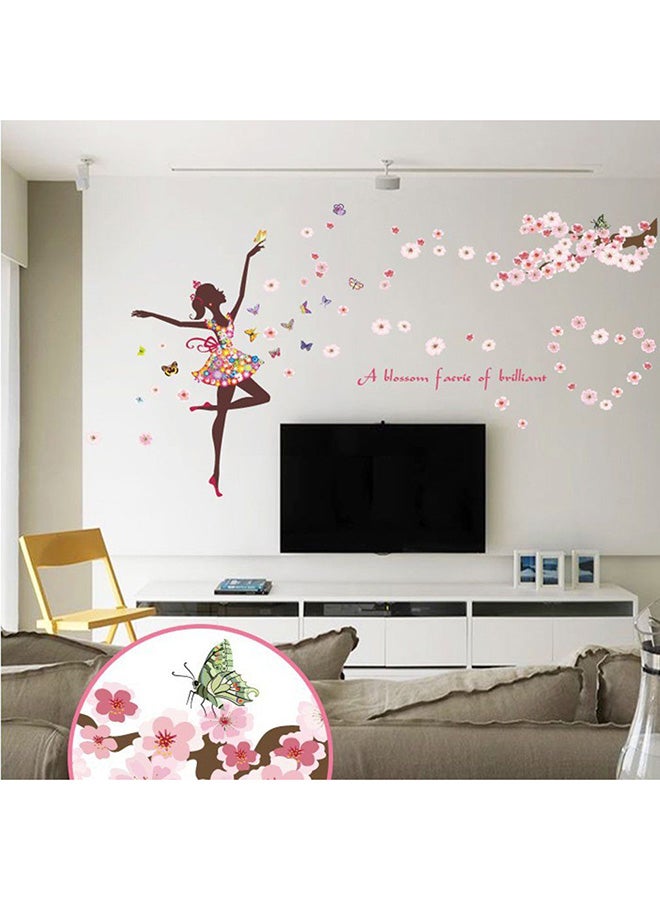 OUTAD Romantic Style Flower Fairy Girls Pattern Sticker Wallpaper Multicolour - Image 3