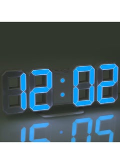 OUTAD Modern Design Large Size Digital LED Wall Clock White/Blue  - Image 4
