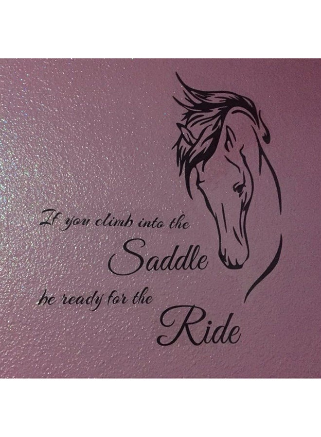 OUTAD 3D Horse Head Wall Sticker Black - Image 3