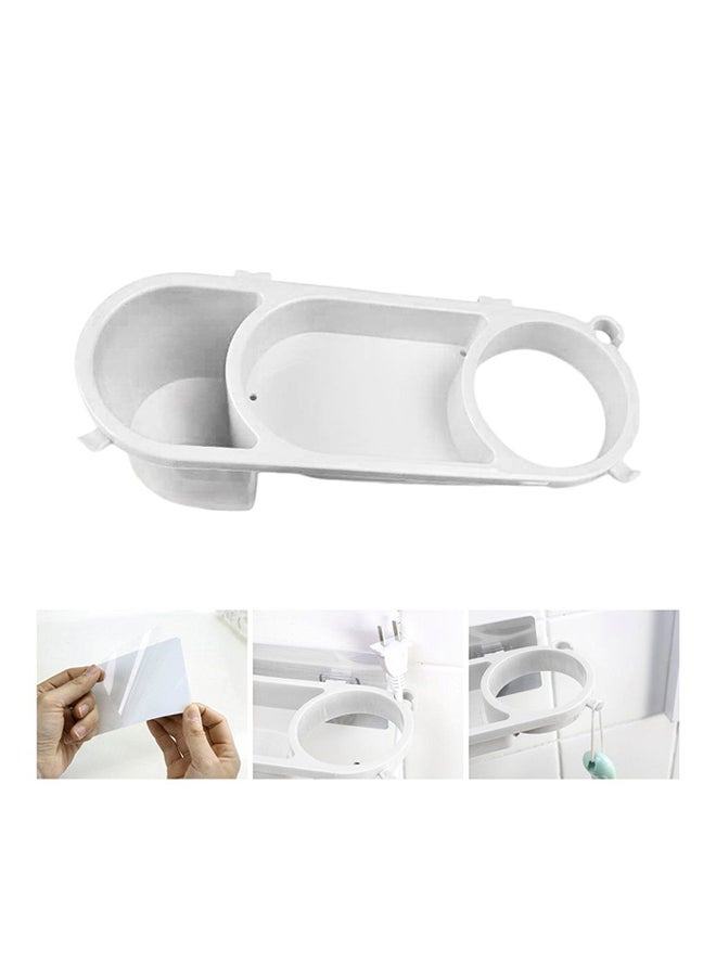 Practical Wall Mounted Hair Dryer Holder White 265x85x90mm - Image 2