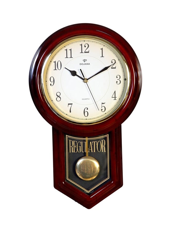 Dojana - Asymmetric Analog Wall Clock Red/White/Black - Image 1