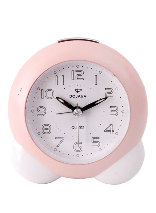 Dojana Round Analog Alarm Clock Pink/White 