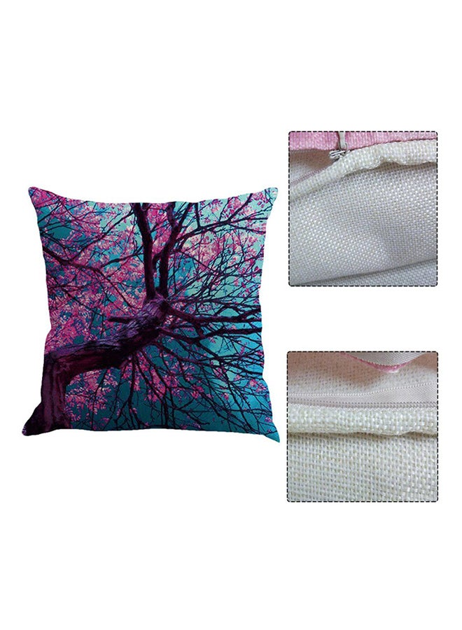 OUTAD Nordic Style Flower Vintage Pillow Case Blue/Purple - Image 3
