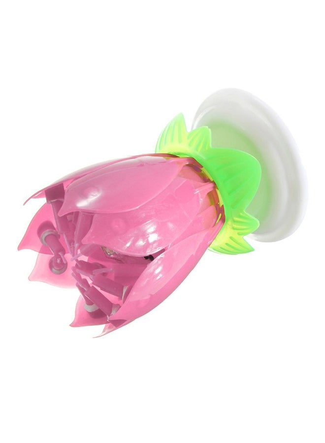 14 Musical Spinning Rotating Lotus Flower Birthday Candle Pink  - Image 5