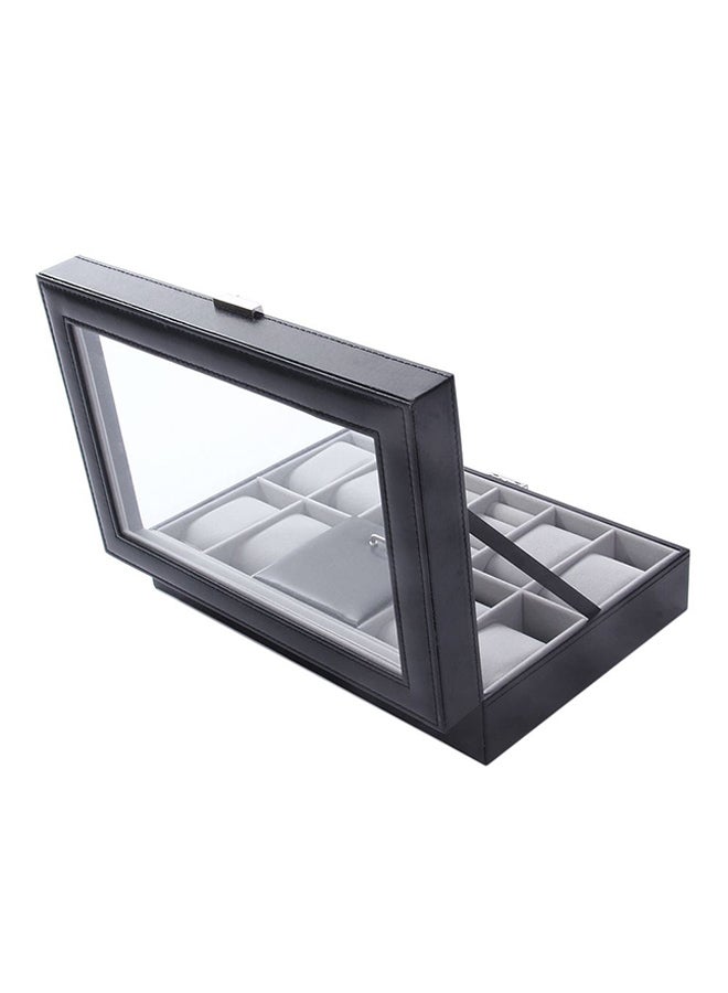 ليشب صندوق 2 في 1 لجمع الخواتم وتنظيم الساعات مكوّن من 8 أقسام طراز ZG829200 unisex - Image 3