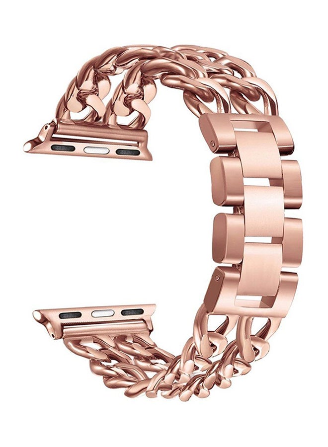 LESHP - Luxury Stainless Steel Replacement Watchband For Apple iWatch Series 1/2 38mm Rose Gold - Image 1