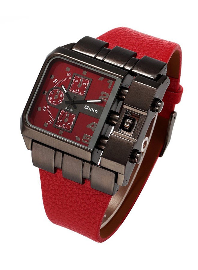 Oulm Men's Casual Chronograph Watch ZG1063902 - 51 mm - Red  - Image 2