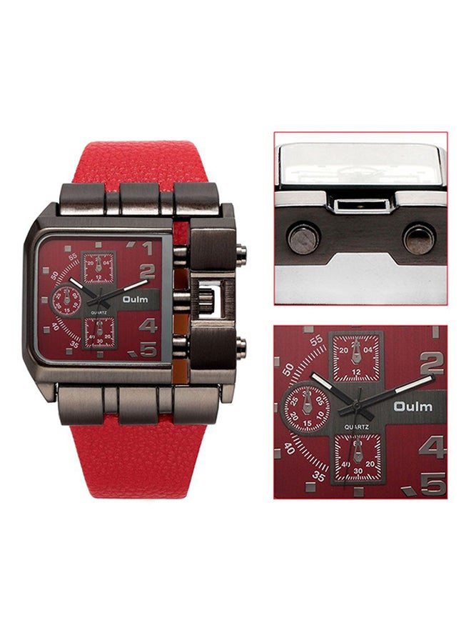 Oulm Men's Casual Chronograph Watch ZG1063902 - 51 mm - Red  - Image 3
