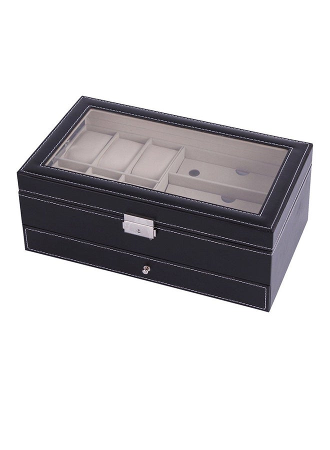 LESHP Wooden Double Layer Watch Box ZS178300 - Image 3