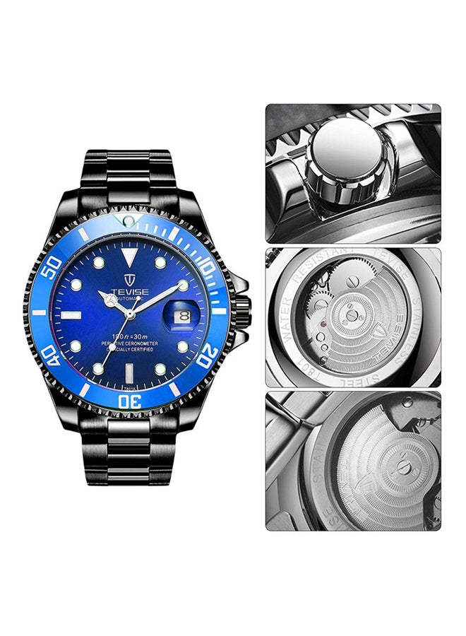 Tevise Men's Luminous Alloy Mechanical Watch ZS531808 - 43 mm - Black - Image 2