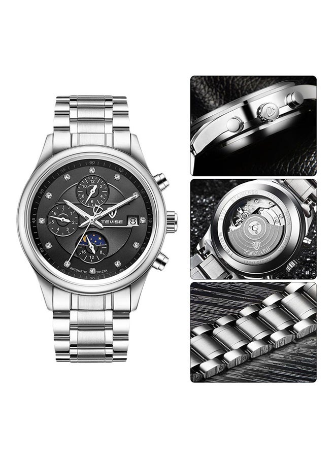 Men's Waterproof Stainless Steel Mechanical Watch ZS532106 - 40 mm - Silver - v1518091334/N13249623A_2