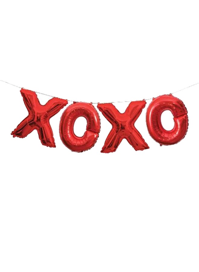 يونيك طقم بالونات زينة من أحرف كلمة Xoxo